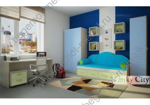 пенал узкий для детей в детскую комнату, модуль шкафа для спален детских, детская модульная мебель