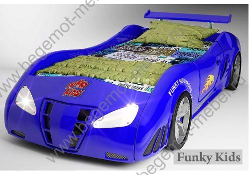 кровать-машина Фанки Энзо для детей синий цвет