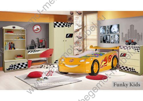 Готовая комната Фанки Авто + кровать-машина Молния Фанки, арт. 20008