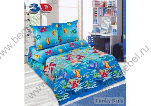 Русалочка - постельное белье для детских кроватей 1,5 спальный комплект 