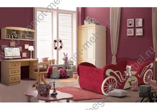 кровать карета + модули детской мебели 