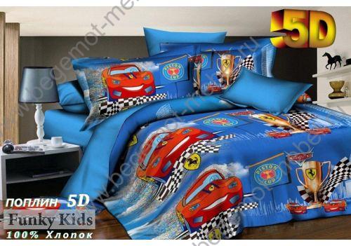 Феррари 5D - детское постельное белье 1,5 спальный комплект 