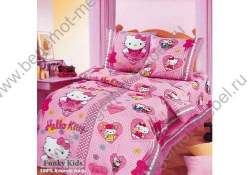 Комплект постельного белья Китти для девочек 