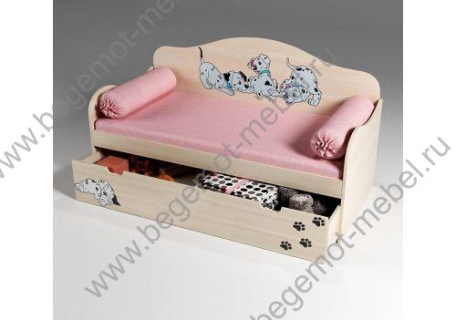 Детская кровать с ящиком и комодом серия Далматинец