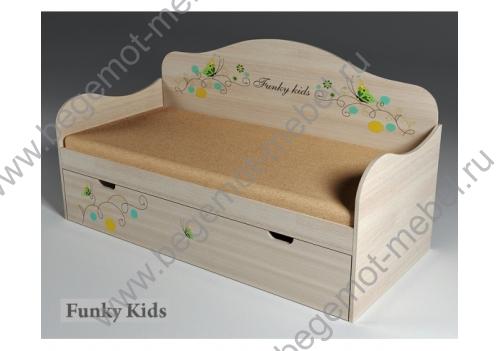 Кровать для детей с ящиком и бортиком Фанки Бэби купить недорого с доставкой