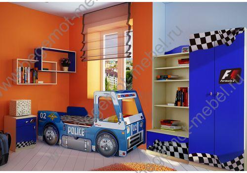 Готовая комната Фанки Авто и кровать-машина Полиция
