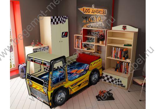Детская кровать в виде машины Самосвал м мебель Фанки Авто 