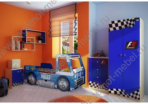 Кровать-машина Полиция и мебель Фанки Авто