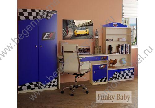Комплект модулей Фанки Авто: стол + тумба + стеллаж + шкаф 