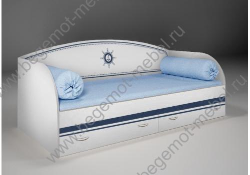 Кровать Капитан в белом цвете