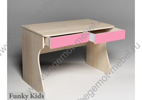 Стол для девочек Фанки Кидз 23/3СВ корпус дуб кремона, фасад розовый