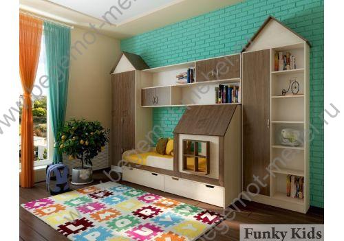 Детская кровать Домик + мебель фанки кидз