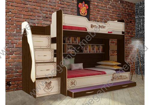 Двухъярусная кровать Гарри Поттер для троих детей