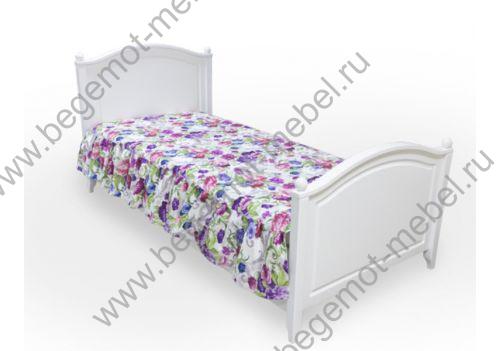Островная кровать Классика для детей с покрывалом Цветы 