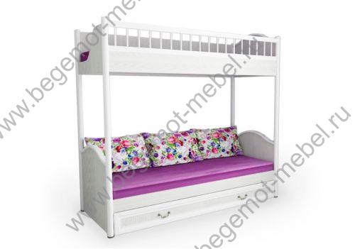 Двухъярусная кровать Классика с дополнительным спальным местом 