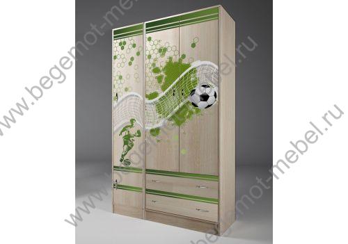 Трехдверный шкаф Футбол Фанки Кидз для хранения 
