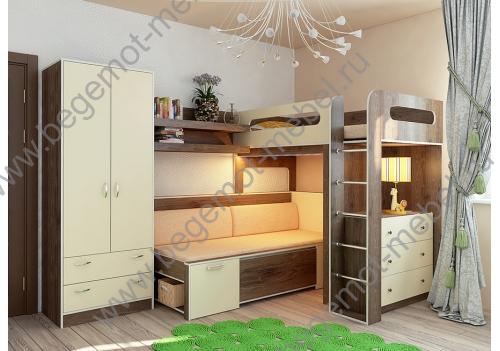 Детская мебель Фанки Кидз - готовая комната для двоих и троих детей 