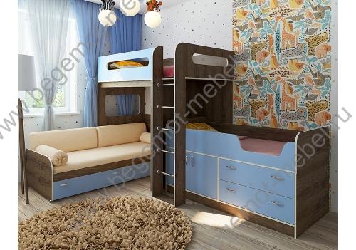 Мебель для троих детей - готовая комната Фанки Кидз 