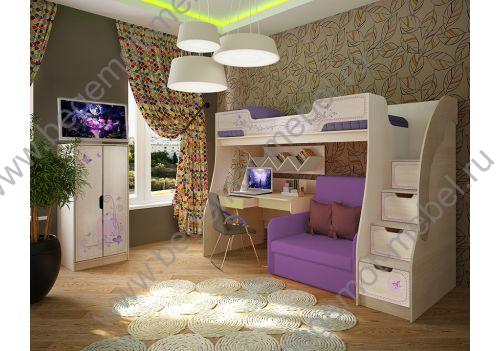 Детская мебель Фанки Кидз Лилак - готовая комната 