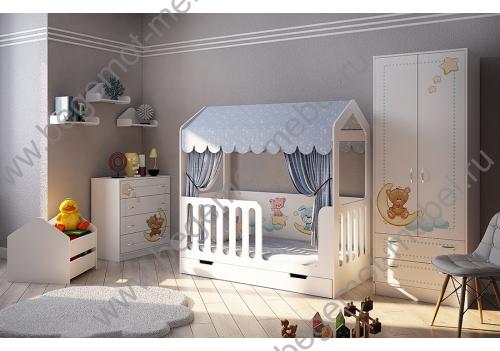 Детская комната Домик Сказка в белом цвете 