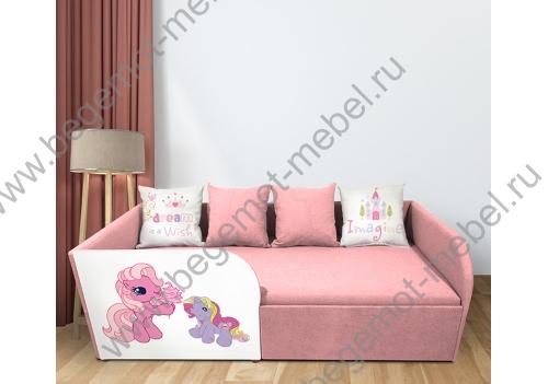 Детский диван с бортиком Пони купить за 18 025 руб. — Бегемот-Мебель