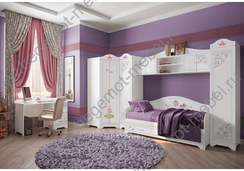 Комплект мебели Синдерелла спальня с рабочей зоной
