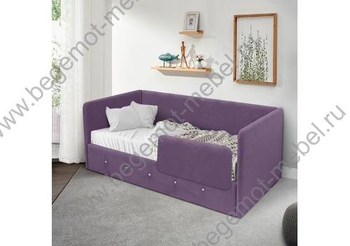 Кровать Сарта с подъемным механизмом в сиреневом цвете