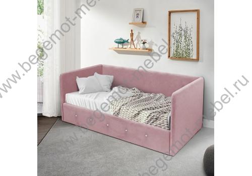 Нежный розовый оттенок обивки детской кровати Сарта