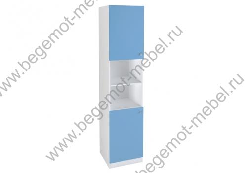 Колонка закрытая 2/3 корпус белый / фасад голубой