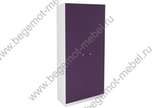 Шкаф двухдверный Белый/Фиолетовый