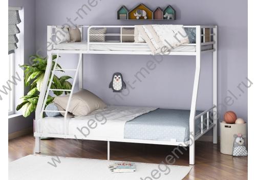 Двухъярусная металлическая кровать Гранада 1-140