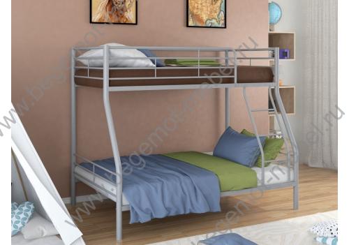 Двухъярусная металлическая кровать Гранада 2 серая