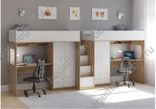 Комплект мебели для двоих детей Легенда AA606-606