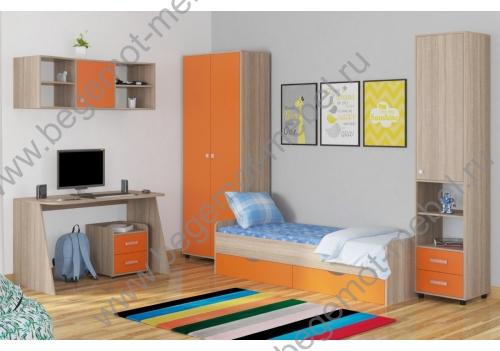 Детская комната Дельта №18 Сонома/Оранжевый