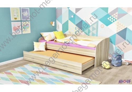 Кровать для двоих детей в цвете ясень