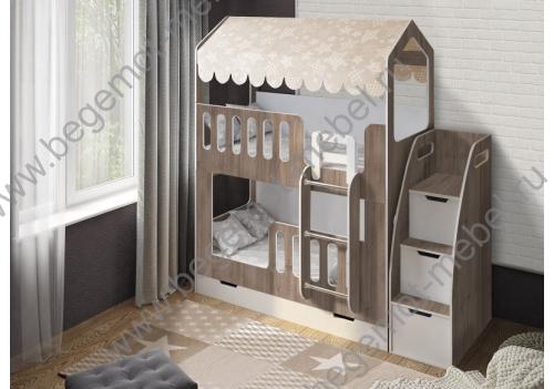 Детская кровать-домик Сказка для двоих детей купить недорого