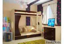 готовая мебель Фанки Кидз 2 с подушками и наматрасником 