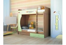 Детская кровать двухярусная Орбита-2 (Бук /лайм) - мебель детям 200х80
