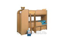 Двухъярусная кровать приют-2 со шкафом