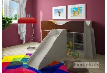 Кровать Фанки Кидз-6 для маленьких детей клорпус сосна лоредо фасад венге
