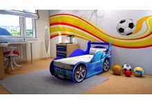 Кровать машина детская Шериф Престиж + ортопедическая решетка