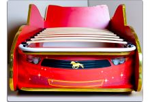 Кровать машина красного цвета