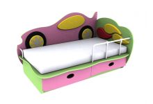 Лунная Сказка детская кровать-машинка 5 (бортик приобретается отдельно)