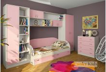 Детская комната Фанки корпус сосна лоредо фасад розовый