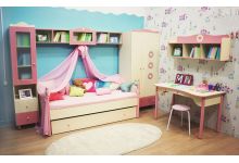 комплект детской мебели для девочек в розовом цвете Принцесса 