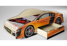 Машина в виде кровати Ауди - цвет оранжевый