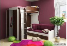 детская мебель Фанки Кидз 22 с подушками и второй кроватью