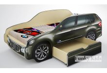 Кровать-машина BMW X5 мокрый асфальт с выдвижным ящиком спальное место 170х80 