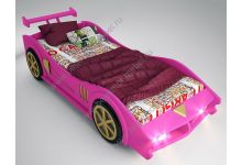 Кровать в виде машины Макларен - цвет розовый