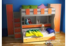 Двухъярусная кровать Фанки Кидз 19 для двоих детей